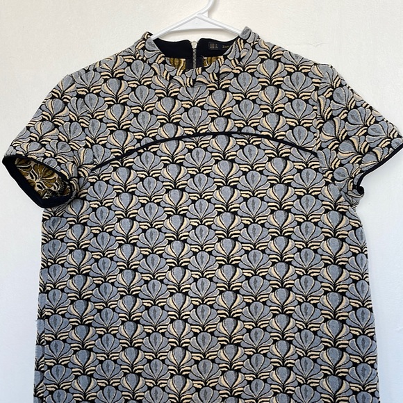 Zara Basic - M women’s Hippie Jacquard Embroidered Mini Dress - Picture 5 of 10